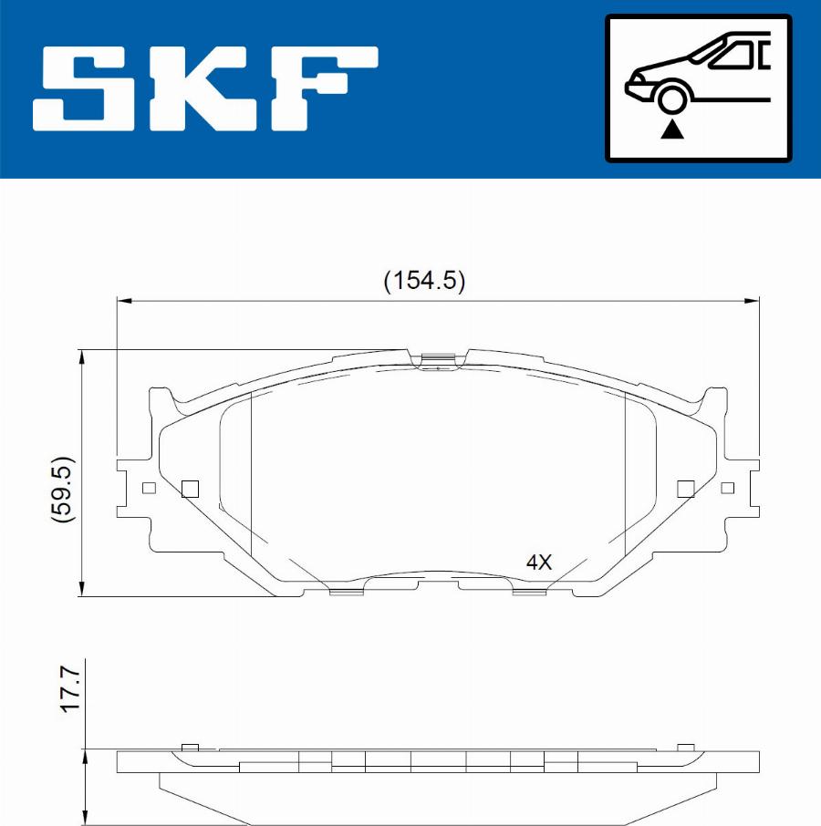 SKF VKBP 80684 - Гальмівні колодки, дискові гальма autozip.com.ua