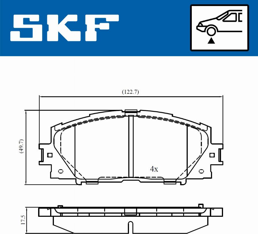 SKF VKBP 80680 - Гальмівні колодки, дискові гальма autozip.com.ua