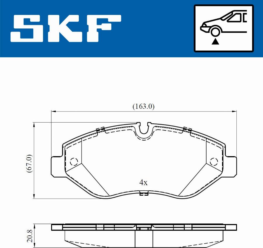 SKF VKBP 80633 E - Гальмівні колодки, дискові гальма autozip.com.ua