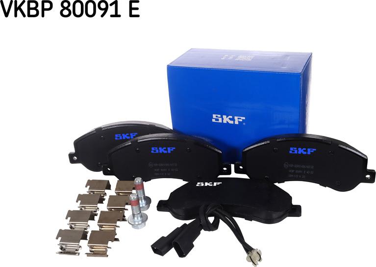 SKF VKBP 80091 E - Гальмівні колодки, дискові гальма autozip.com.ua