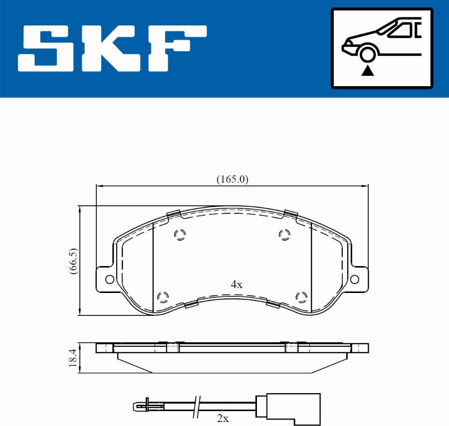 SKF VKBP 80091 E - Гальмівні колодки, дискові гальма autozip.com.ua