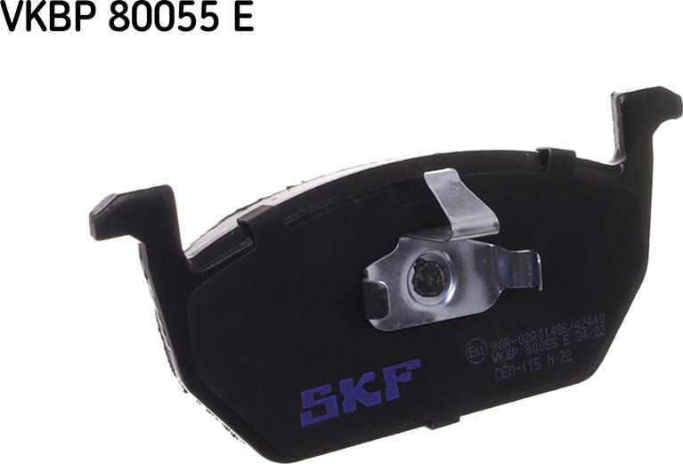 SKF VKBP 80055 E - Гальмівні колодки, дискові гальма autozip.com.ua