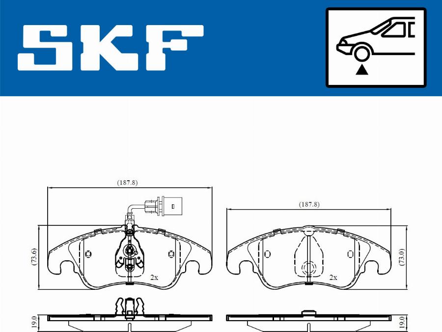 SKF VKBP 80053 E - Гальмівні колодки, дискові гальма autozip.com.ua