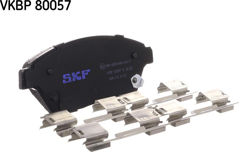 SKF VKBP 80057 A - Гальмівні колодки, дискові гальма autozip.com.ua