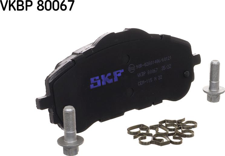 SKF VKBP 80067 - Гальмівні колодки, дискові гальма autozip.com.ua