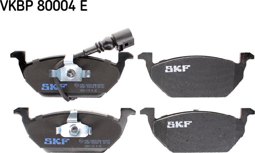 SKF VKBP 80004 E - Гальмівні колодки, дискові гальма autozip.com.ua