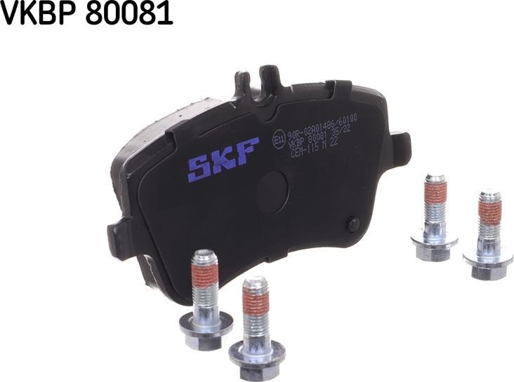 SKF VKBP 80081 - Гальмівні колодки, дискові гальма autozip.com.ua