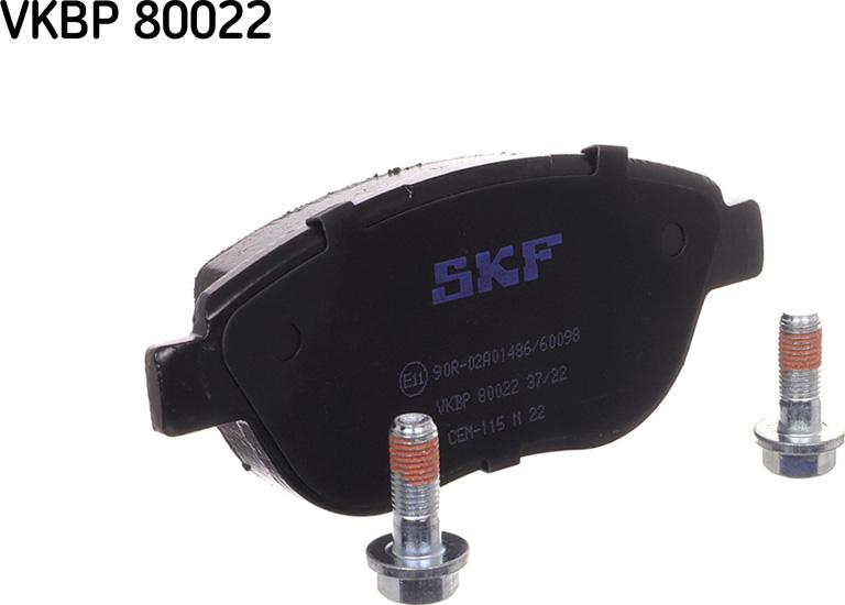SKF VKBP 80022 - Гальмівні колодки, дискові гальма autozip.com.ua