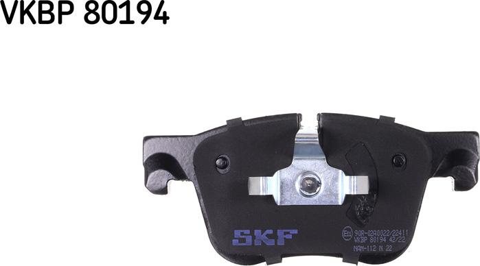 SKF VKBP 80194 - Гальмівні колодки, дискові гальма autozip.com.ua