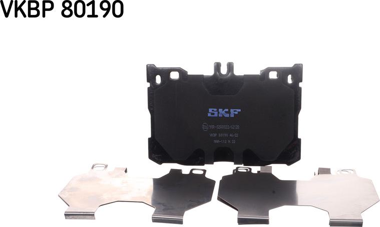 SKF VKBP 80190 - Гальмівні колодки, дискові гальма autozip.com.ua