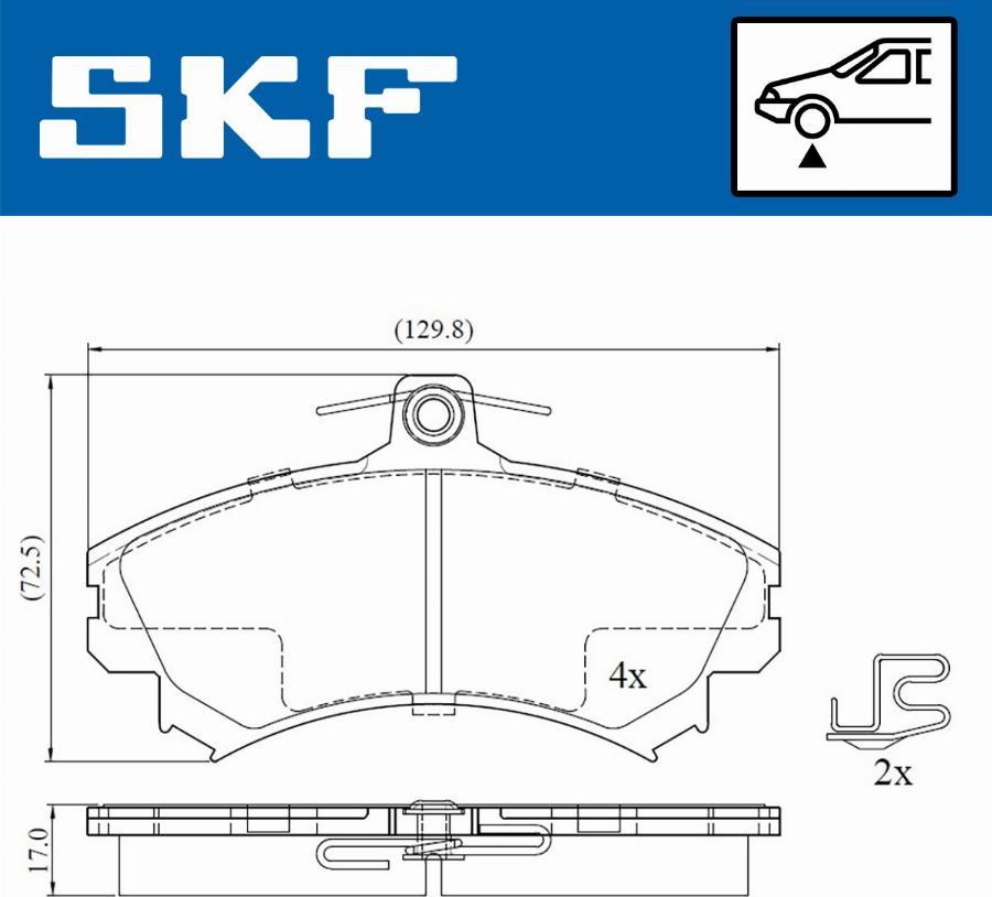 SKF VKBP 80193 A - Гальмівні колодки, дискові гальма autozip.com.ua