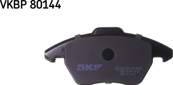 SKF VKBP 80144 - Гальмівні колодки, дискові гальма autozip.com.ua