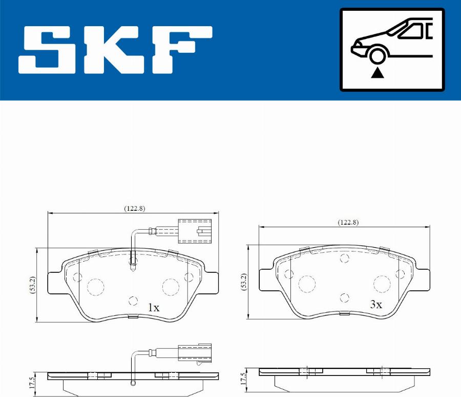 SKF VKBP 80145 E - Гальмівні колодки, дискові гальма autozip.com.ua