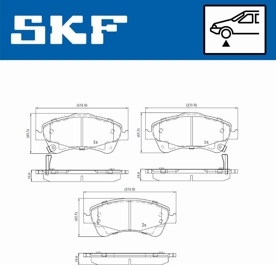 SKF VKBP 80167 A - Гальмівні колодки, дискові гальма autozip.com.ua