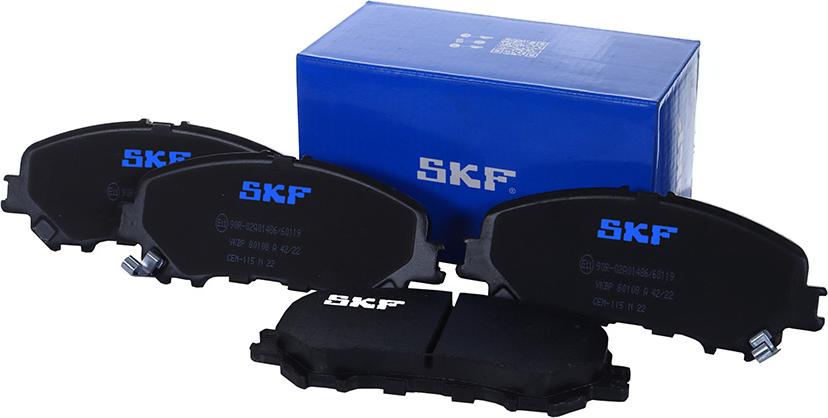SKF VKBP 80108 A - Гальмівні колодки, дискові гальма autozip.com.ua