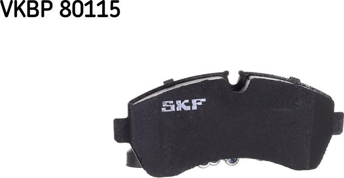 SKF VKBP 80115 - Гальмівні колодки, дискові гальма autozip.com.ua