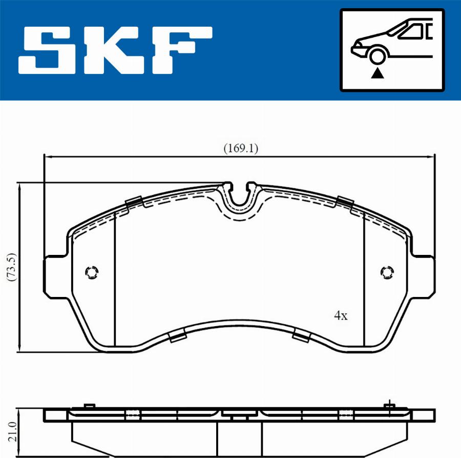 SKF VKBP 80115 - Гальмівні колодки, дискові гальма autozip.com.ua