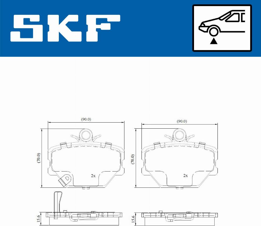 SKF VKBP 80111 A - Гальмівні колодки, дискові гальма autozip.com.ua