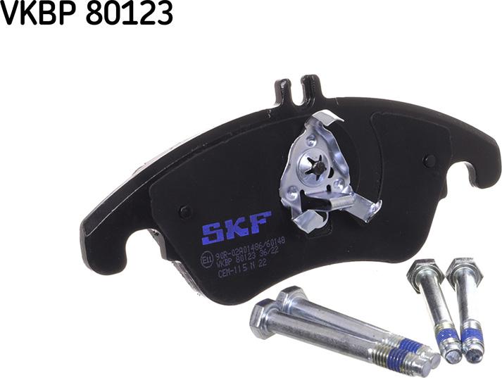 SKF VKBP 80123 - Гальмівні колодки, дискові гальма autozip.com.ua