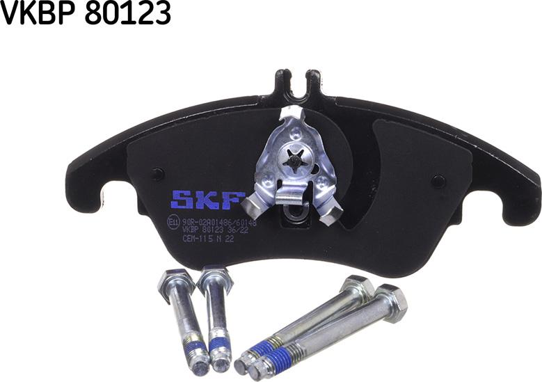 SKF VKBP 80123 - Гальмівні колодки, дискові гальма autozip.com.ua