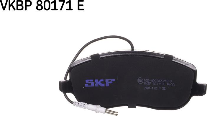 SKF VKBP 80171 E - Гальмівні колодки, дискові гальма autozip.com.ua