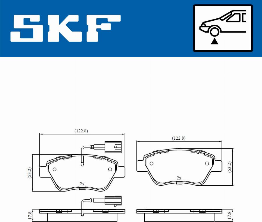 SKF VKBP 80173 E - Гальмівні колодки, дискові гальма autozip.com.ua