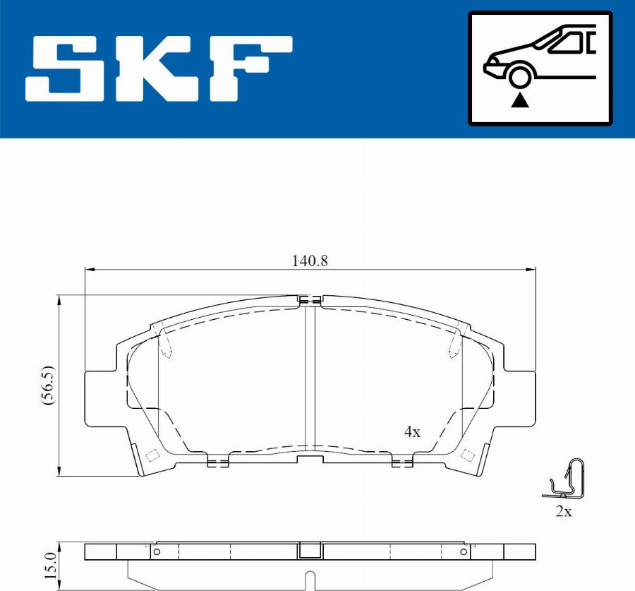 SKF VKBP 80891 A - Гальмівні колодки, дискові гальма autozip.com.ua