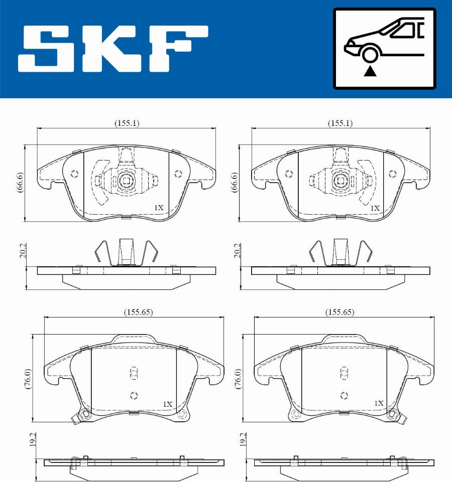 SKF VKBP 80847 A - Гальмівні колодки, дискові гальма autozip.com.ua