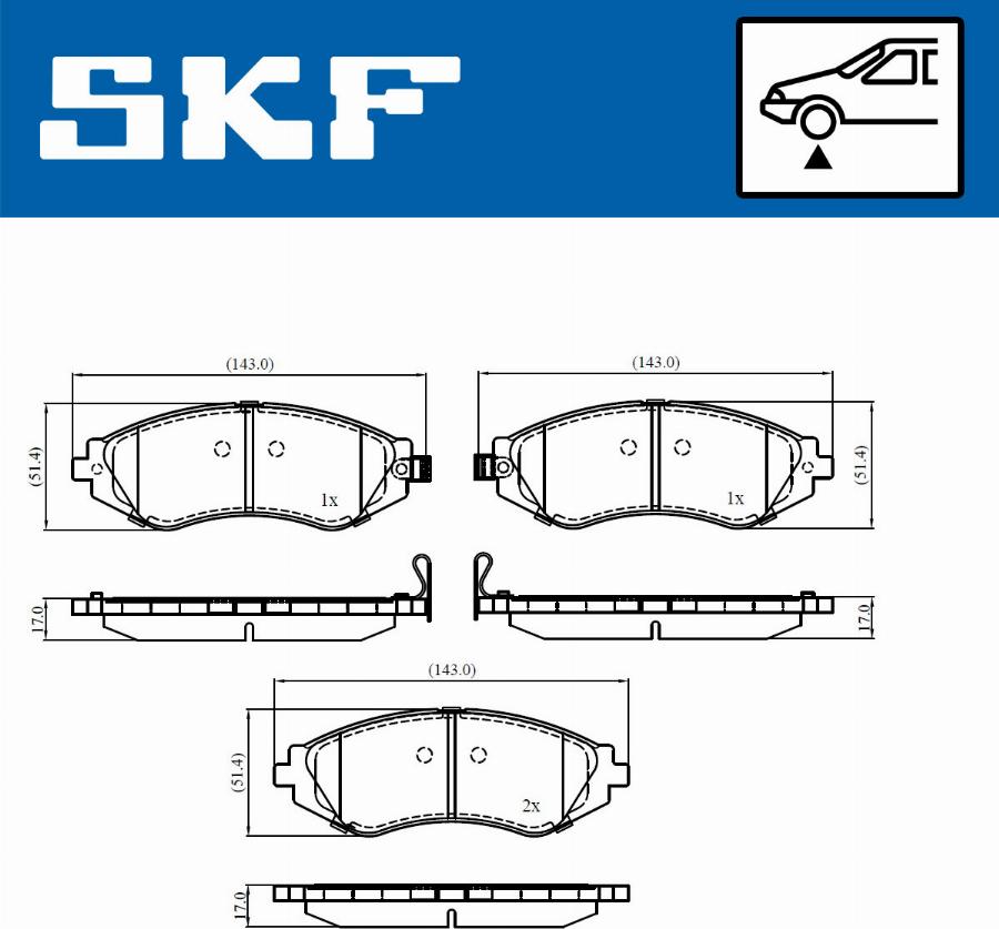 SKF VKBP 80865 A - Гальмівні колодки, дискові гальма autozip.com.ua