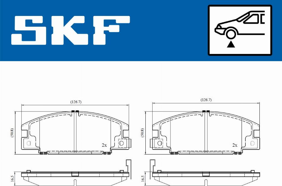 SKF VKBP 80860 A - Гальмівні колодки, дискові гальма autozip.com.ua