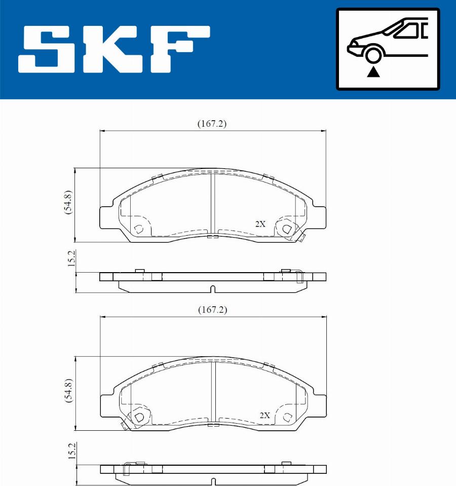 SKF VKBP 80810 A - Гальмівні колодки, дискові гальма autozip.com.ua