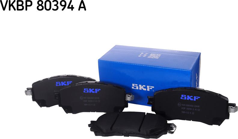 SKF VKBP 80394 A - Гальмівні колодки, дискові гальма autozip.com.ua