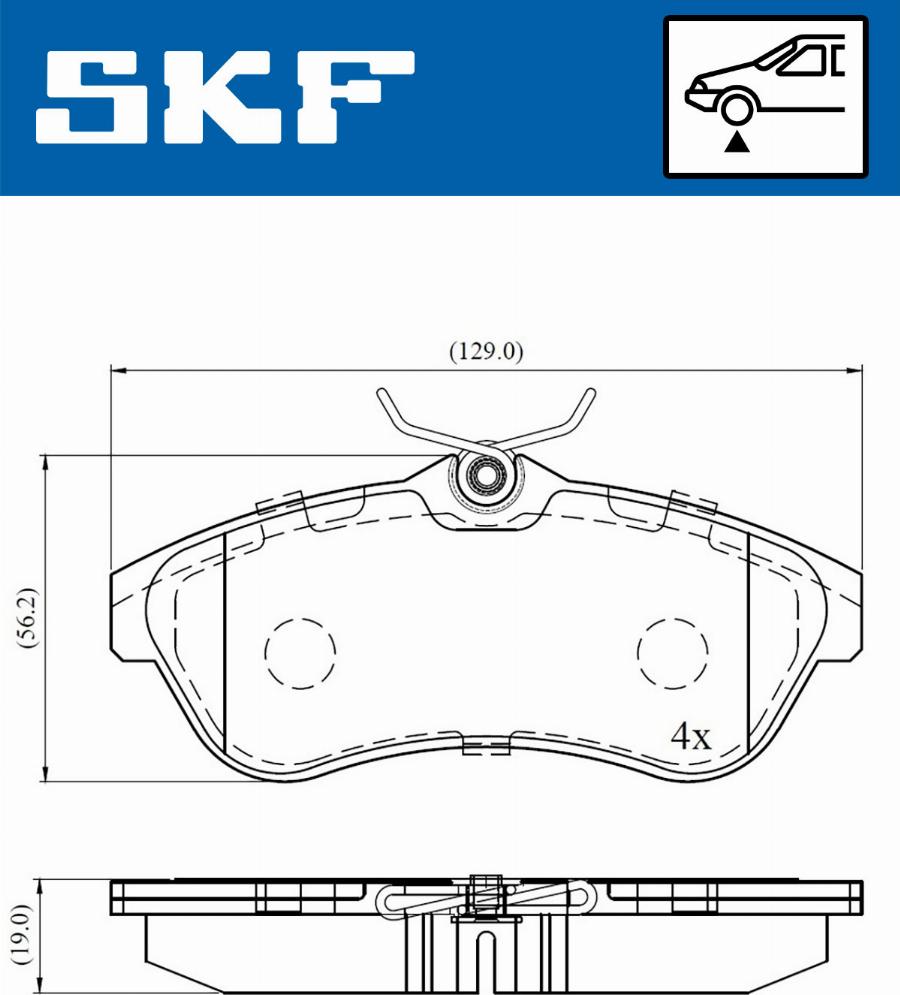 SKF VKBP 80344 - Гальмівні колодки, дискові гальма autozip.com.ua