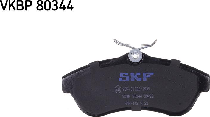 SKF VKBP 80344 - Гальмівні колодки, дискові гальма autozip.com.ua