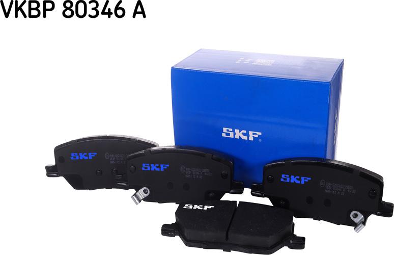 SKF VKBP 80346 A - Гальмівні колодки, дискові гальма autozip.com.ua