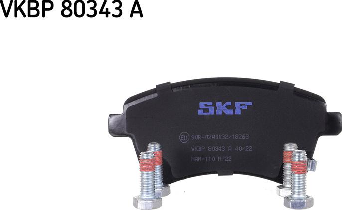 SKF VKBP 80343 A - Гальмівні колодки, дискові гальма autozip.com.ua