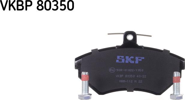 SKF VKBP 80350 - Гальмівні колодки, дискові гальма autozip.com.ua