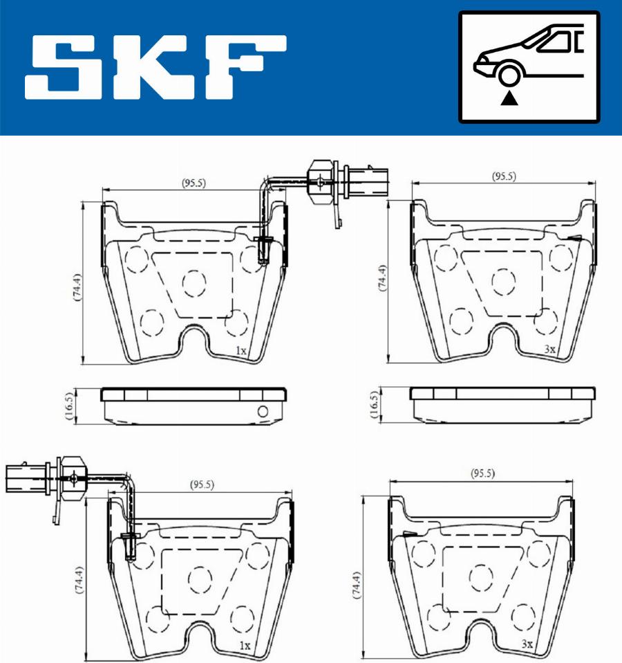 SKF VKBP 80369 E - Гальмівні колодки, дискові гальма autozip.com.ua