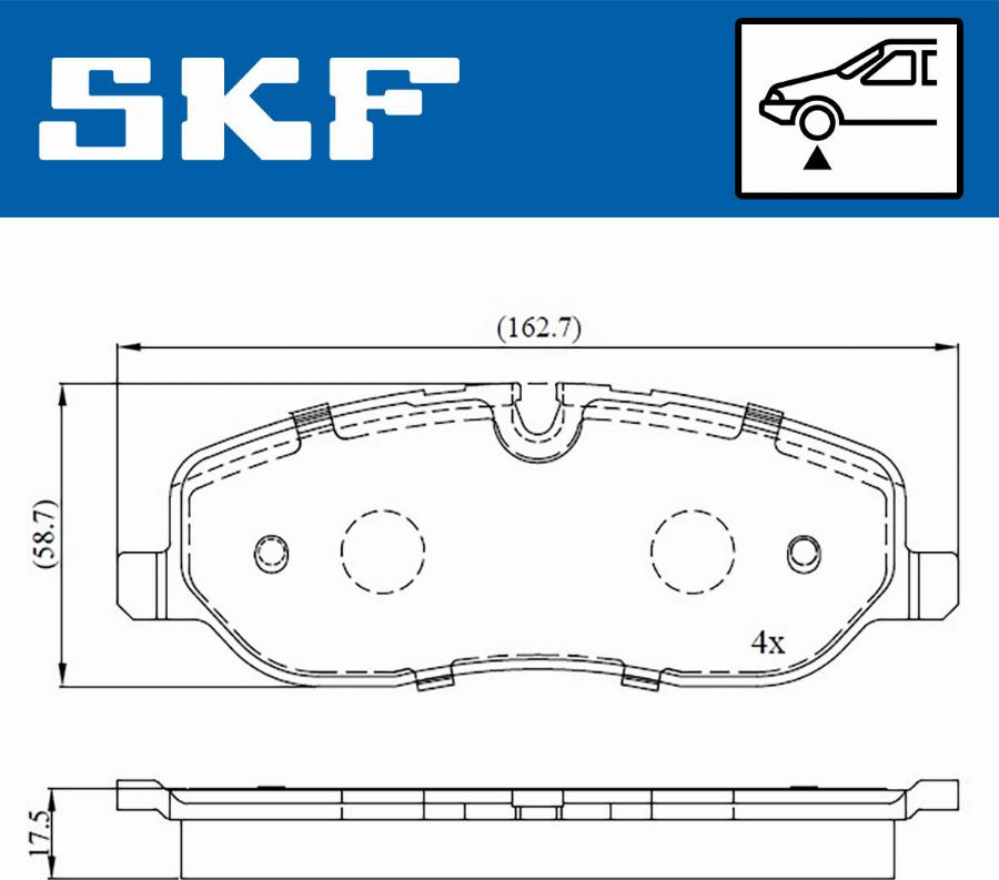 SKF VKBP 80306 - Гальмівні колодки, дискові гальма autozip.com.ua