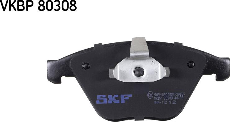 SKF VKBP 80308 - Гальмівні колодки, дискові гальма autozip.com.ua