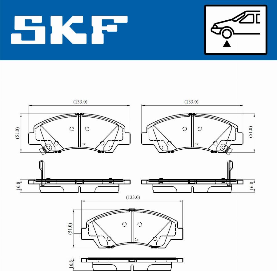 SKF VKBP 80386 A - Гальмівні колодки, дискові гальма autozip.com.ua