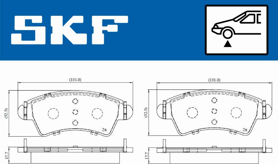 SKF VKBP 80380 - Гальмівні колодки, дискові гальма autozip.com.ua