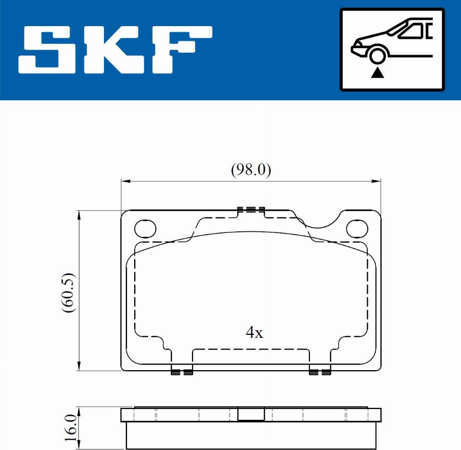 SKF VKBP 80388 - Гальмівні колодки, дискові гальма autozip.com.ua
