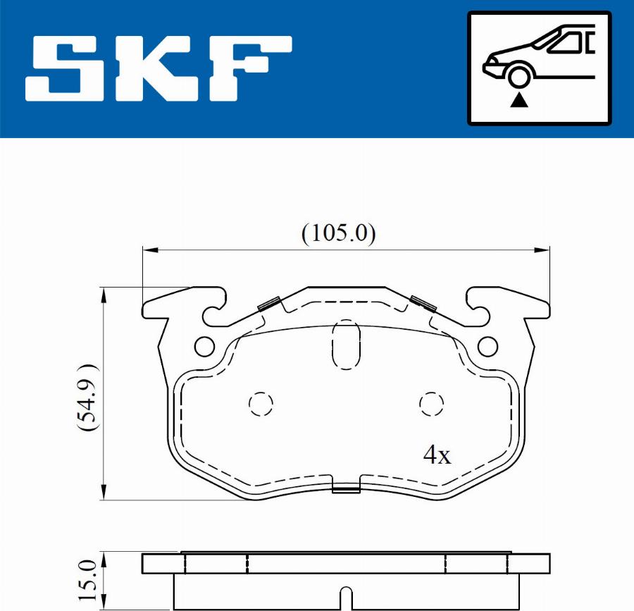 SKF VKBP 80387 E - Гальмівні колодки, дискові гальма autozip.com.ua
