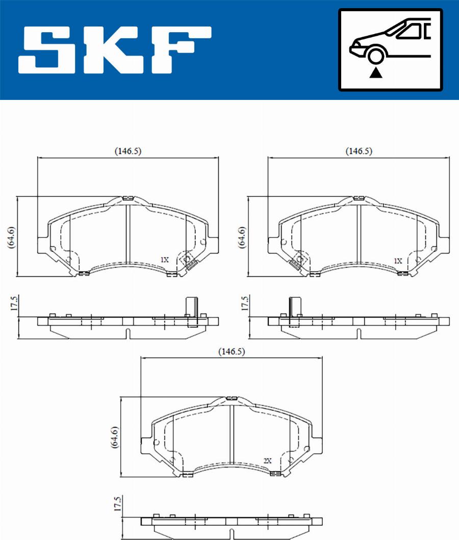 SKF VKBP 80334 A - Гальмівні колодки, дискові гальма autozip.com.ua