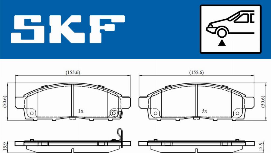 SKF VKBP 80331 A - Гальмівні колодки, дискові гальма autozip.com.ua