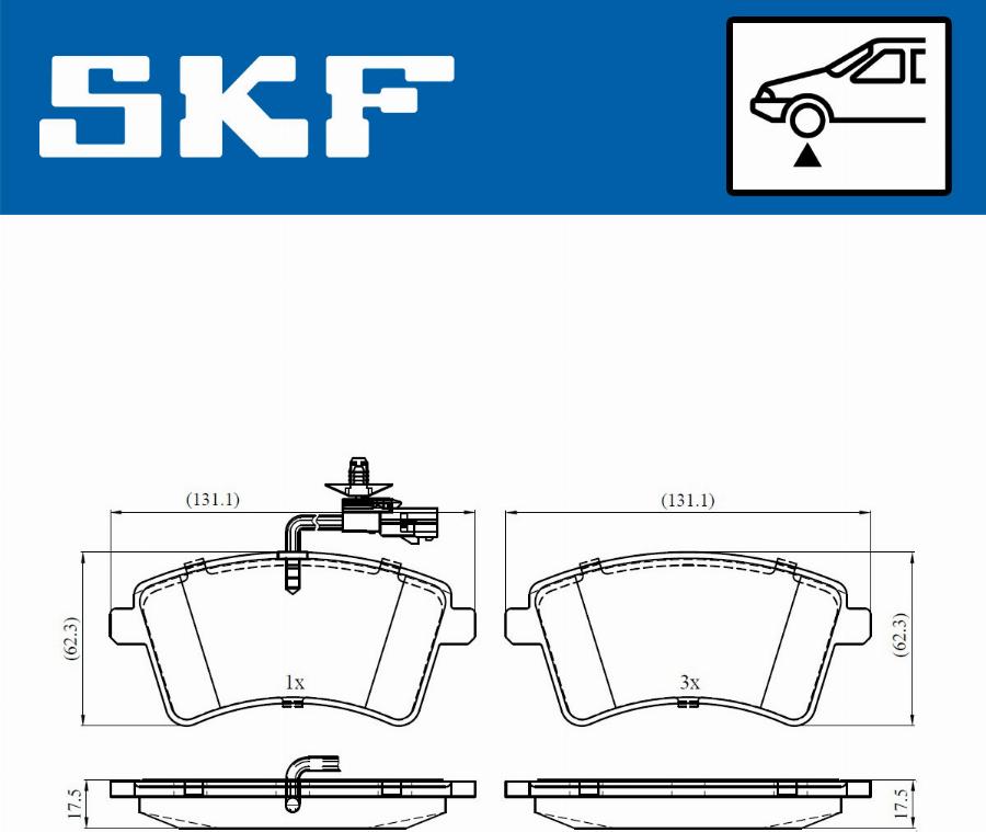 SKF VKBP 80326 E - Гальмівні колодки, дискові гальма autozip.com.ua