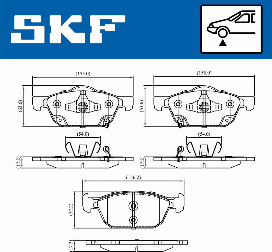 SKF VKBP 80320 A - Гальмівні колодки, дискові гальма autozip.com.ua