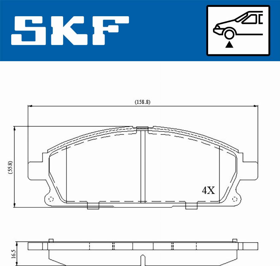 SKF VKBP 80296 - Гальмівні колодки, дискові гальма autozip.com.ua