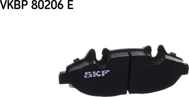 SKF VKBP 80206 E - Гальмівні колодки, дискові гальма autozip.com.ua